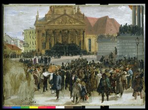 Opfer der Märzrevolution in Berlin im Staatsakt von Adolph Menzel